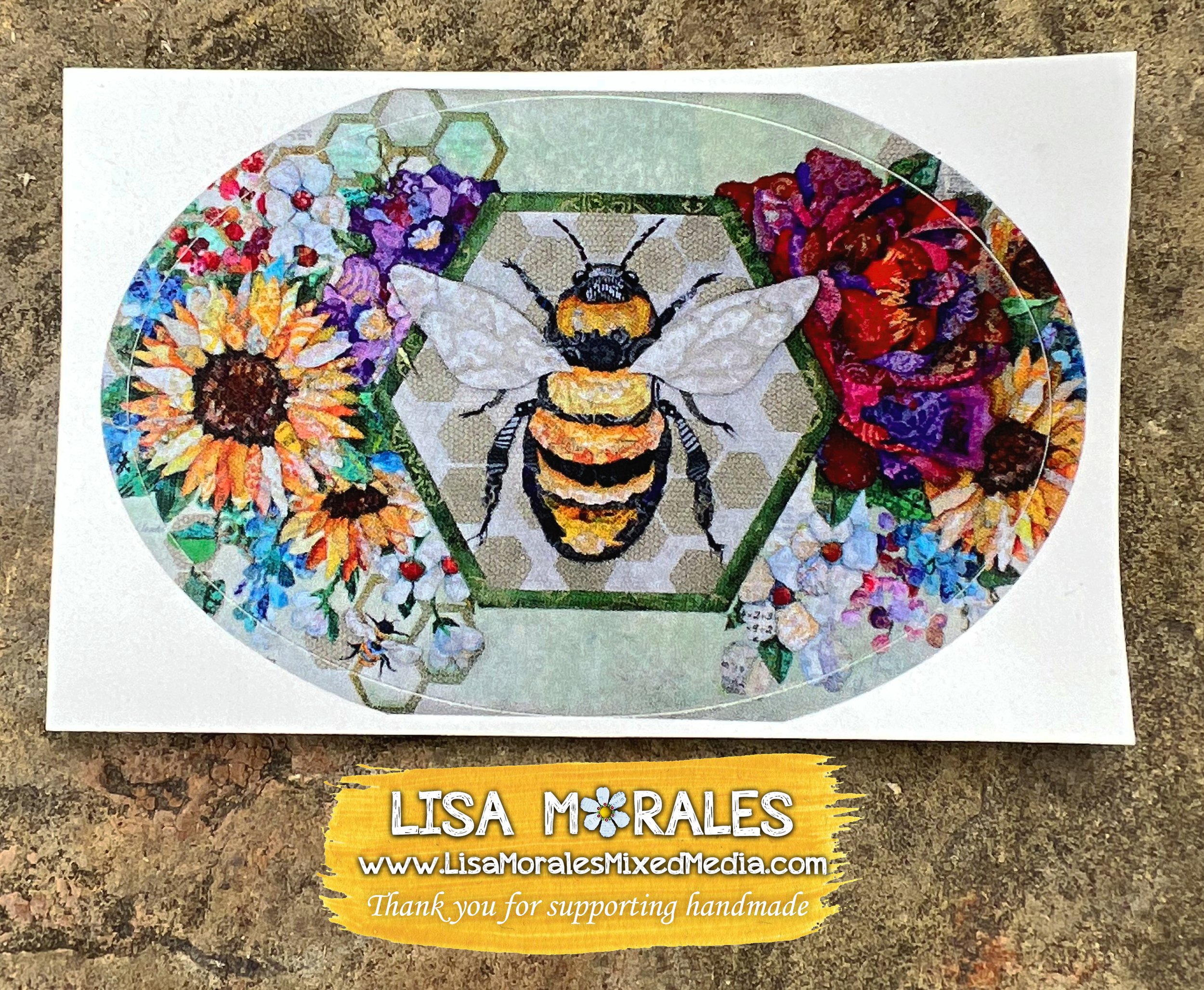 Honey Bee Garden - Prints | Stickers — Lisa Morales Mixed Media